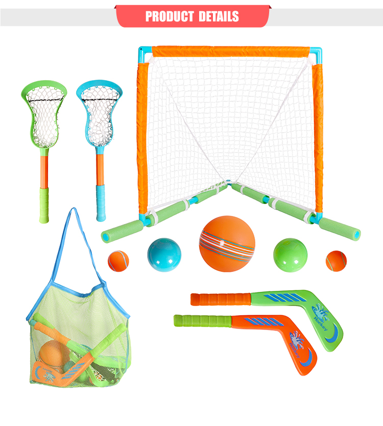 Fun Mini Hockey Sticks Game Play at the Pool