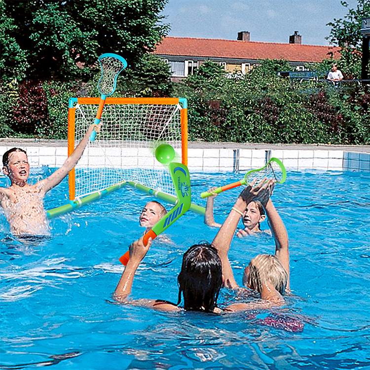 Fun Mini Hockey Sticks Game Play at the Pool