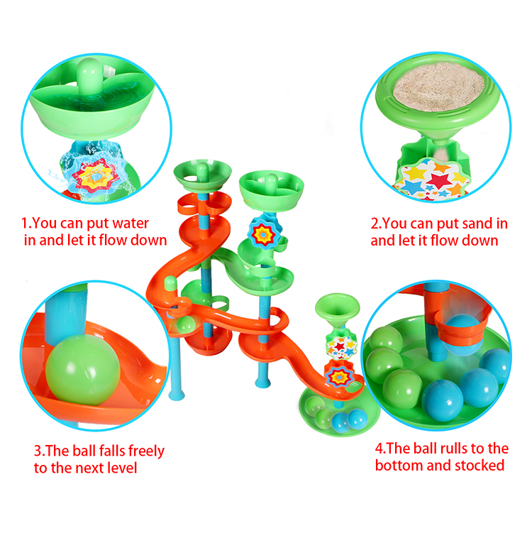 Multi-layer rolling rotating ball tower, value-for-money beach sand toy set