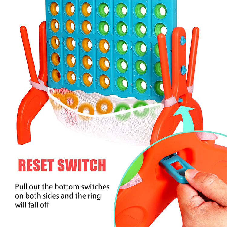 Giant Connect 4 with Carry Bag for Kids 4 in a Row Connect Puzzle Play Indoor Outdoor Backyard