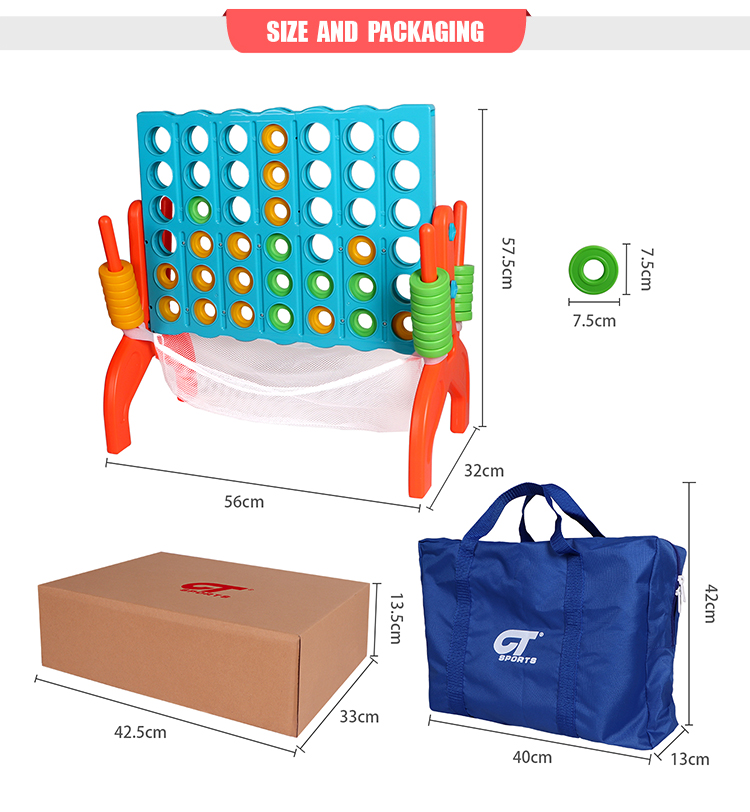 Giant Connect 4 with Carry Bag for Kids 4 in a Row Connect Puzzle Play Indoor Outdoor Backyard