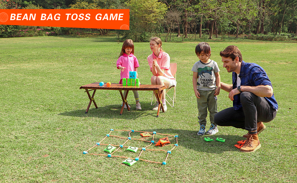 Sandbag Bottle Throwing Game   Tic-Tac-Toe Throwing Game Set