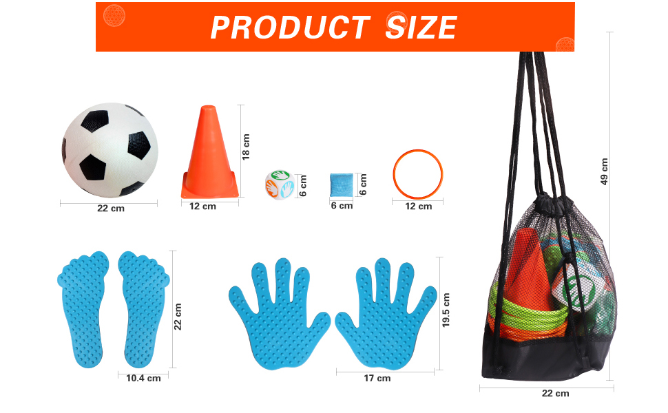 Football Cone Training Set   Throwing Circle   Bean Bag Throwing Game   Hand and Foot Floor Game