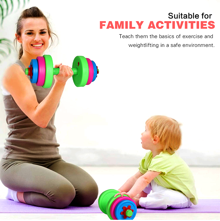 Children's barbells, adjustable barbell toys filled with sand or water