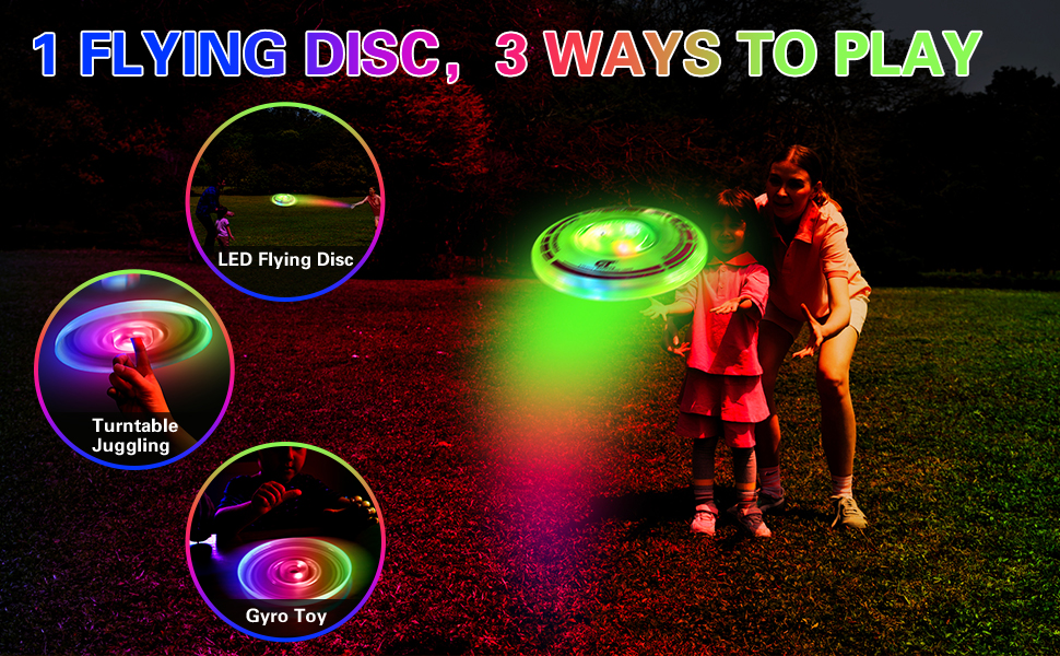 LED Frisbee sports outdoor adult and children game set three colors