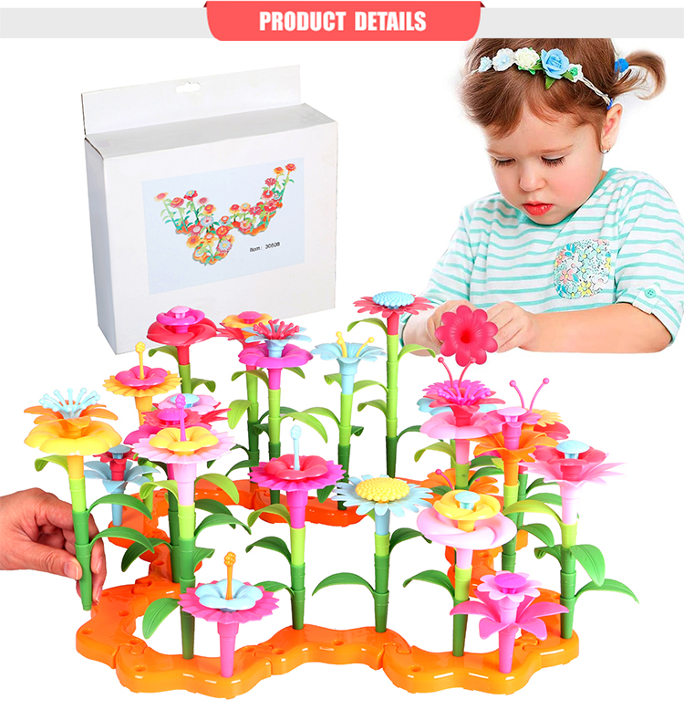 Toddler Toys DIY Flower Stacking Toys, Garden Building Toys