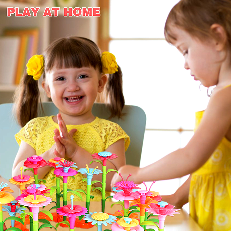 Toddler Toys DIY Flower Stacking Toys, Garden Building Toys