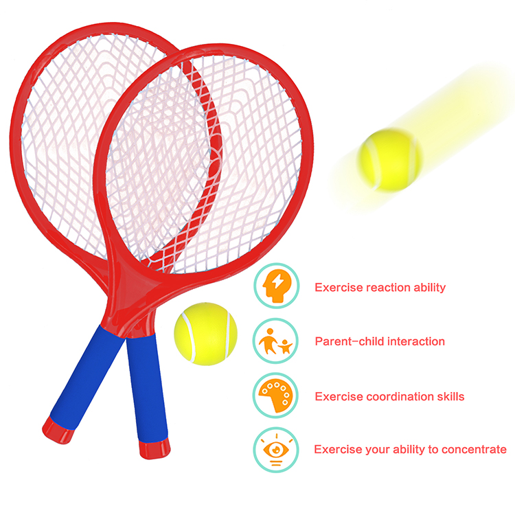 Children's tennis rackets, outdoor sports, 3 tennis balls and a pair of rackets