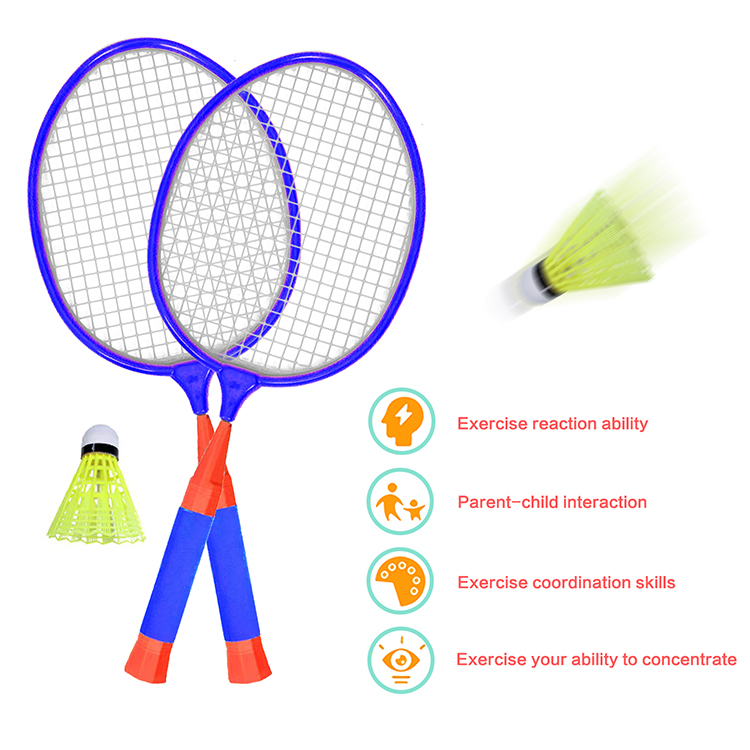 Children's badminton rackets, outdoor sports, 3 balls and a pair of rackets