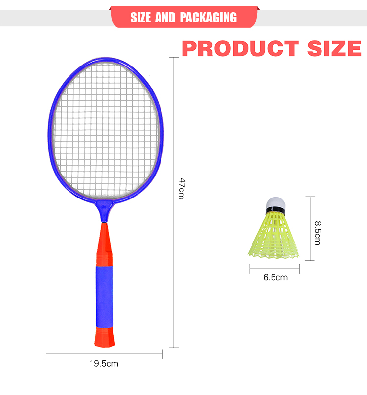 Children's badminton rackets, outdoor sports, 3 balls and a pair of rackets