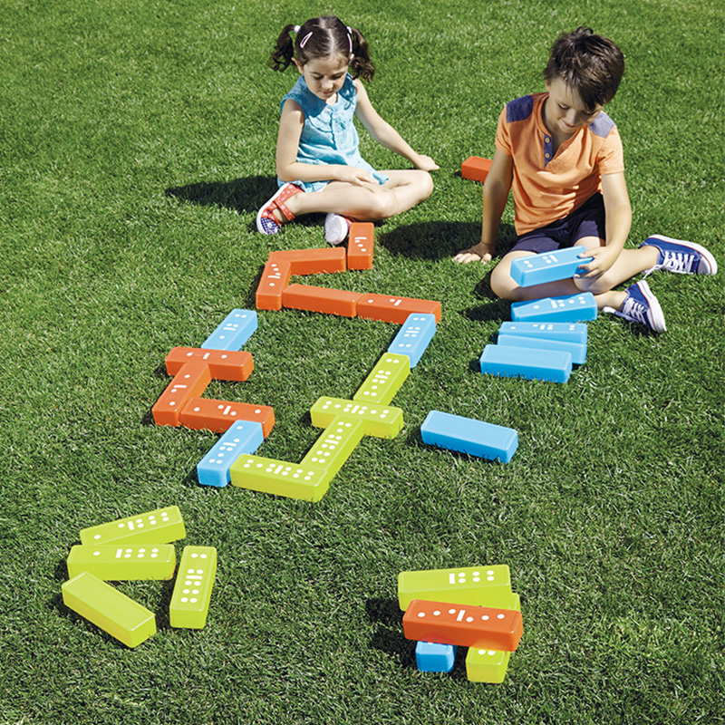 Tumbling Tower Stacking Toy and Dominoes Tabletop Game (Set of 30)