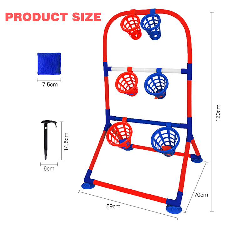 Bean bag shooting rack, indoor and outdoor, scoring game, ball throwing game