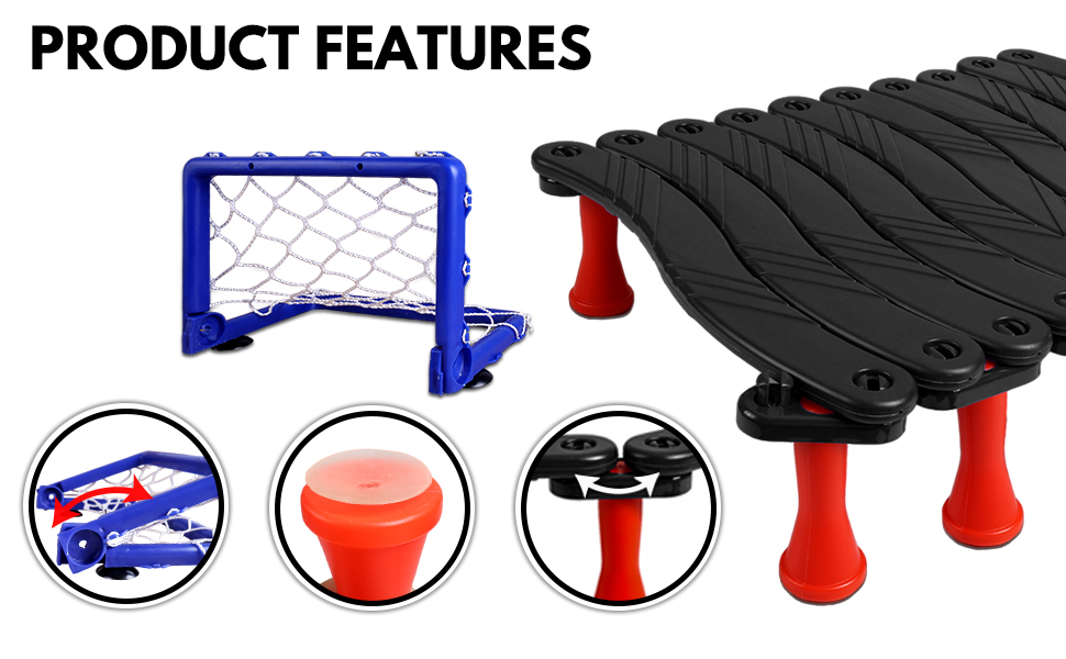 Hockey Training Set - 7 Sticks, 8 Suction Cup Holders, Modular Sticks, Floating Hockey Puck and Ball, Enhances Ball Control, Coordination and Reaction Time - Adjustable Handle Trainer for Multi-Purpose Drills