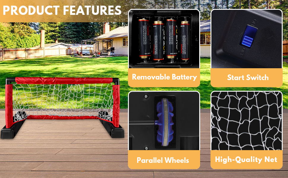 3 in 1 mobile goal, hockey, cultivate interest, young training sports, indoor, air powered ball, football