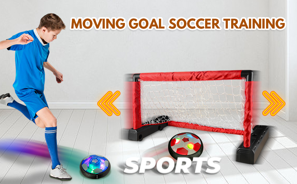 Air powered football, mobile goal, children's training game, cultivate interest, indoor and outdoor.