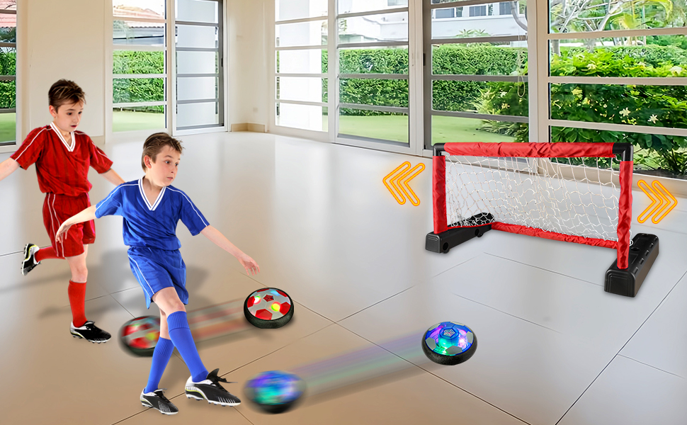 Air powered football, mobile goal, children's training game, cultivate interest, indoor and outdoor.