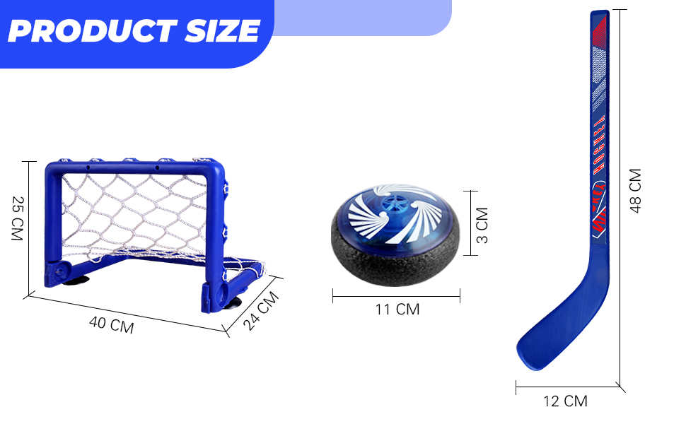 Air powered ice hockey, hockey, elastic rope, indoor and outdoor children's toys