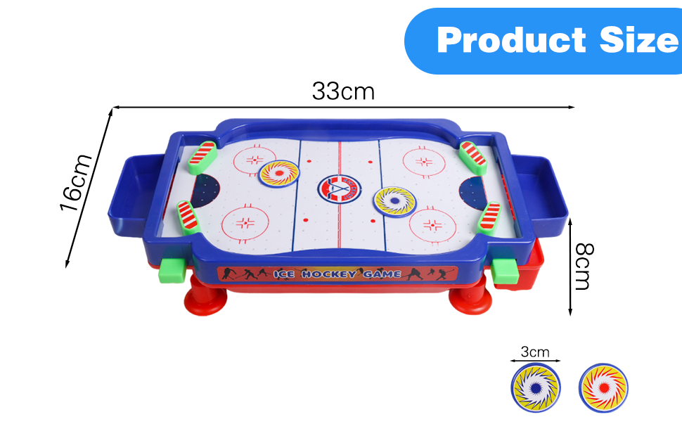 Mini Air Hockey Game Table - Kids/Adults - Tabletop Hockey Game for the Floor, Tabletop or Dorm Room