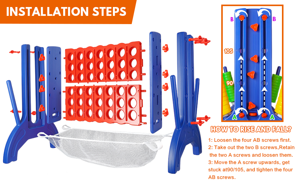 Giant Lift Connect 4 Kids 4 Row Connect Playhouse Indoor and Outdoor