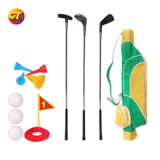 Kids golf clubs for ages 3 to 6 years suitable for indoor and outdoor use