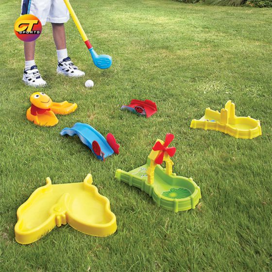 2 colorful golf clubs indoor outdoor sports toy set