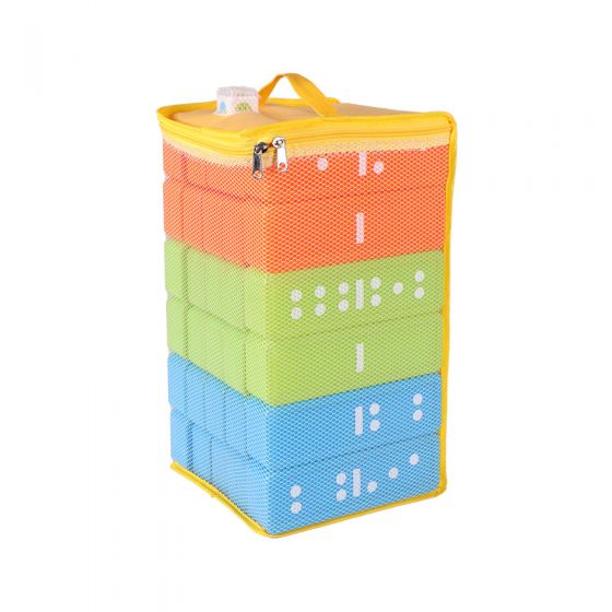 Tumbling Tower Stacking Toy and Dominoes Tabletop Game (Set of 30)