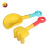 Kids beach toy set with rake and shovel and mesh bag soft plastic