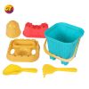 6 Piece Beach Sand Toy Set Castle Bucket Shovel Kit Multicolor Toddler