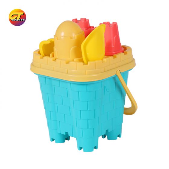 6 Piece Beach Sand Toy Set Castle Bucket Shovel Kit Multicolor Toddler