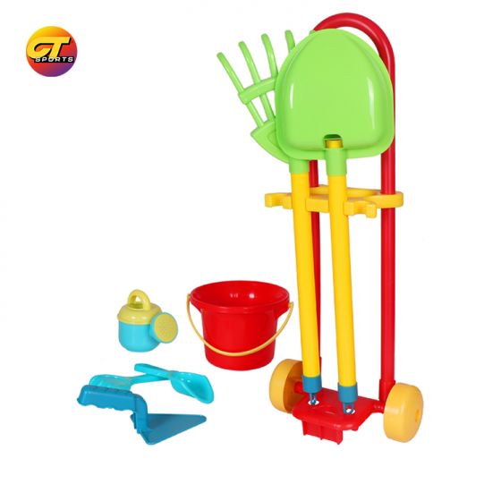 Children's garden and beach play set with removable stand and shovel