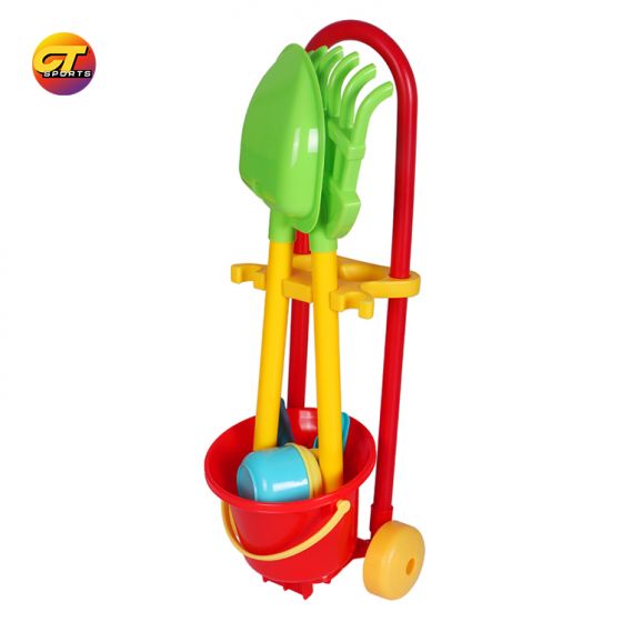 Children's garden and beach play set with removable stand and shovel