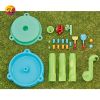 Children's beach table set, including basin, sand table, track, ball, etc.