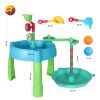 Children's beach table set, including basin, sand table, track, ball, etc.