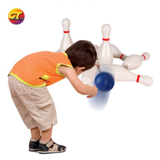 Bowling Toy Set 10 Bottles 2 Balls Children's Sports Game (White)