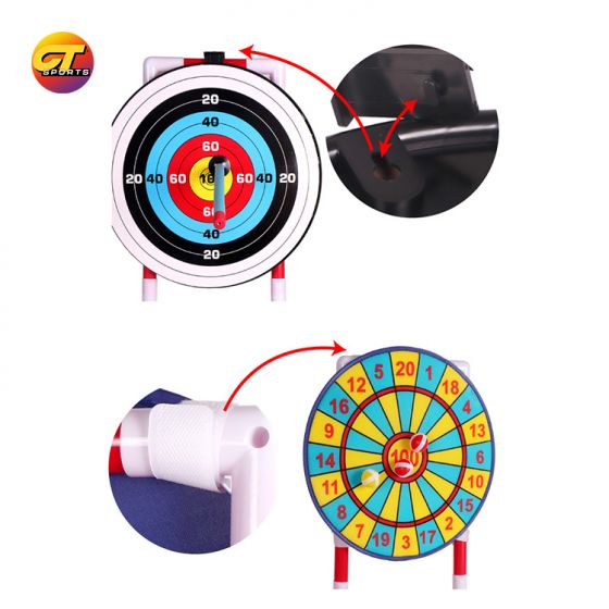 Children's bow and arrow archery toy set standing target outdoor toys