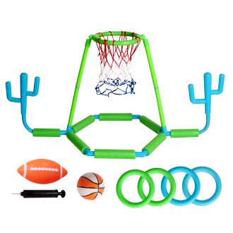 Water basketball, water ring throwing game