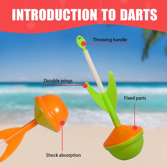 Children's outdoor and indoor horseshoes and darts toy set