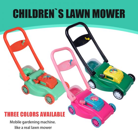 Lawnmower toys for kids, for men and women (pink, green and green)