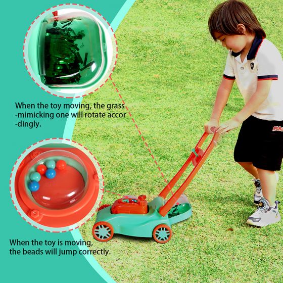 Lawnmower toys for kids, for men and women (pink, green and green)