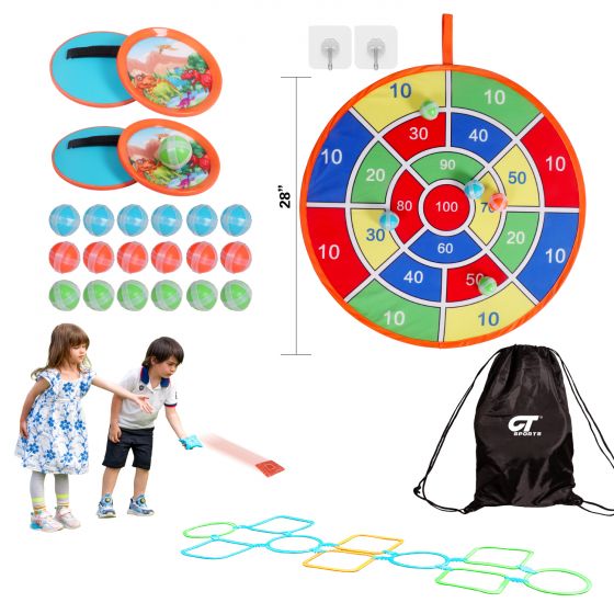 Darts + Throw and Catch + Hopscotch