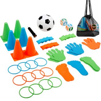 sports set football+throwing ring+Bean Bag+hand and foot Floor Game