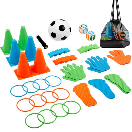 sports set football+throwing ring+Bean Bag+hand and foot Floor Game