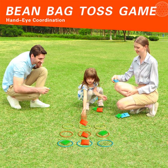 sports set football+throwing ring+Bean Bag+hand and foot Floor Game