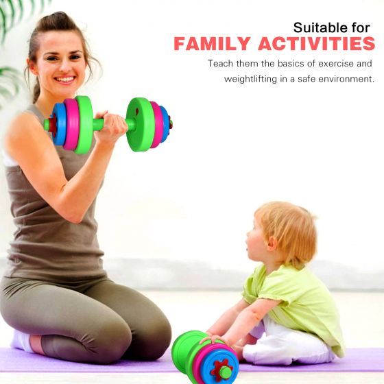 Children's barbells, adjustable barbell toys filled with sand or water