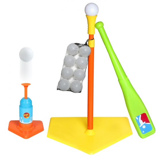 Baseball for kids, baseball launcher, batting tee, outdoor and indoor activities