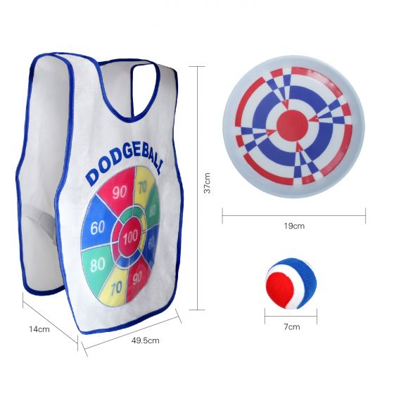 Dodgeball Vest Sticky Jersey Throwing Soft Ball Outdoor Indoor Children's Toy