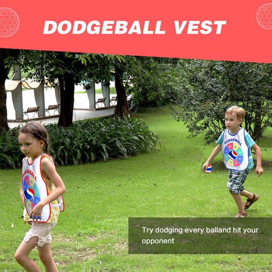 Dodgeball Vest Sticky Jersey Throwing Soft Ball Outdoor Indoor Children's Toy