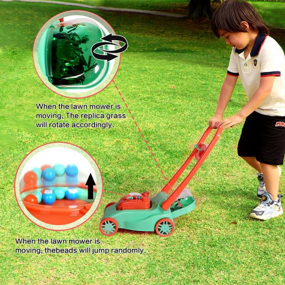 Lawnmower toys for kids, for men and women (pink, green and green)