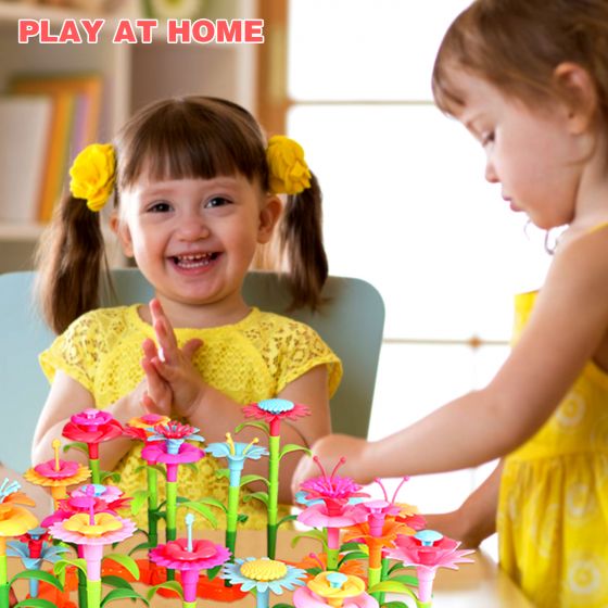 Toddler Toys DIY Flower Stacking Toys, Garden Building Toys