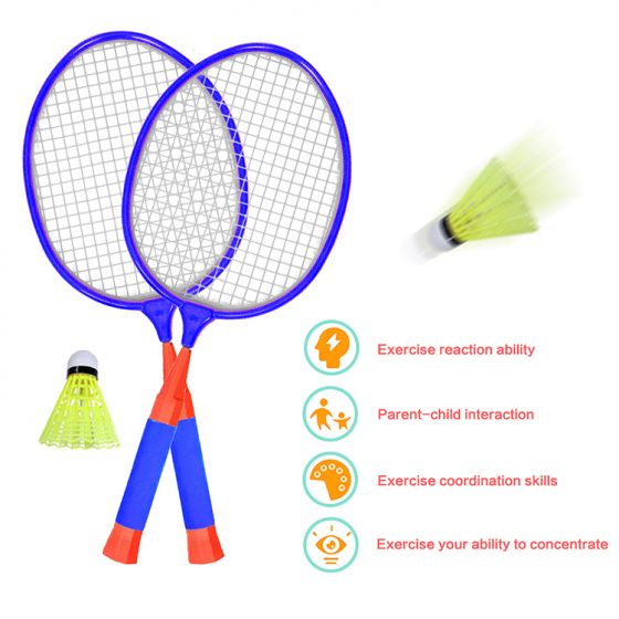 Children's badminton rackets, outdoor sports, 3 balls and a pair of rackets